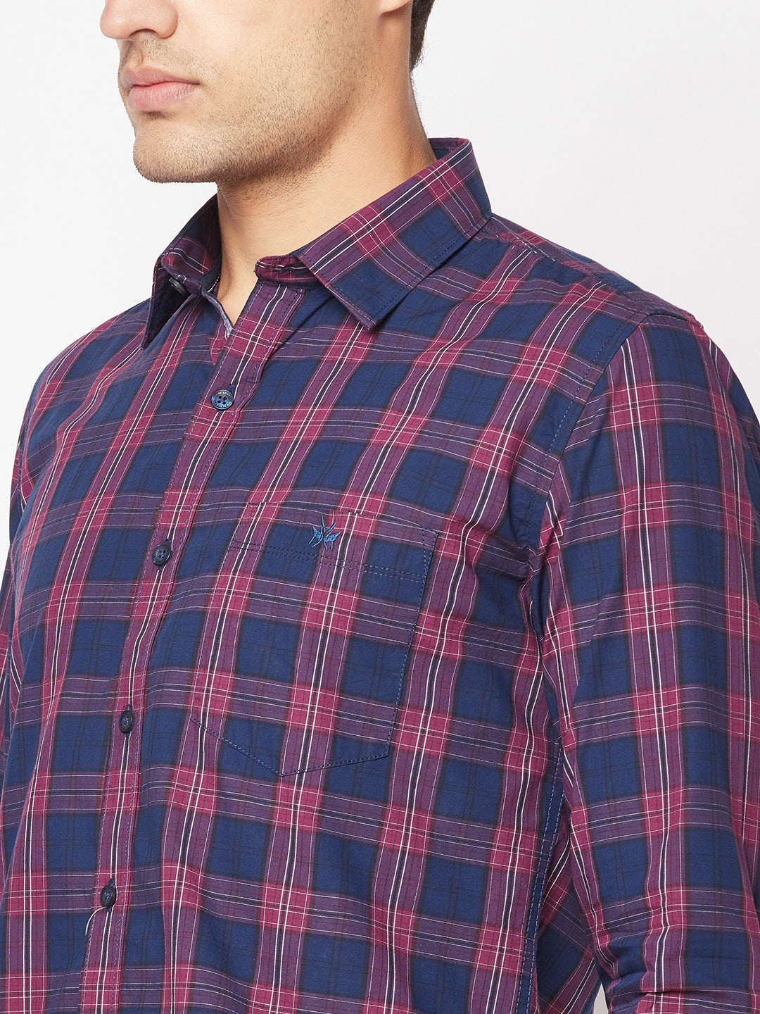  Checked Purple Shirt