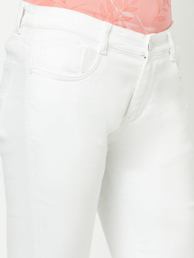  Slim-Fit White Jeans