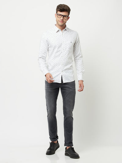 Grey Light Faded Jeans-Men Jeans-Crimsoune Club