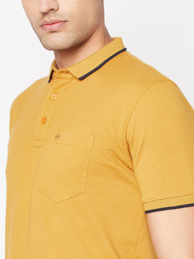  Honey Mustard Minimal Polo T-Shirt