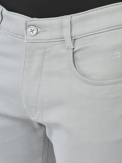  Slim-Fit Light Grey Trousers