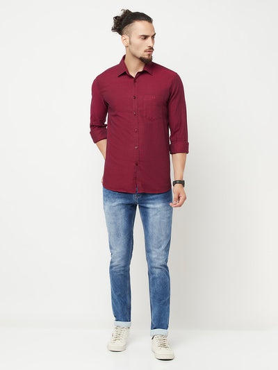 Maroon Shirt - Men Shirts