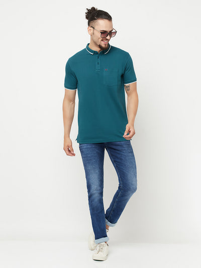 Green Polo T-Shirt - Men T-Shirts