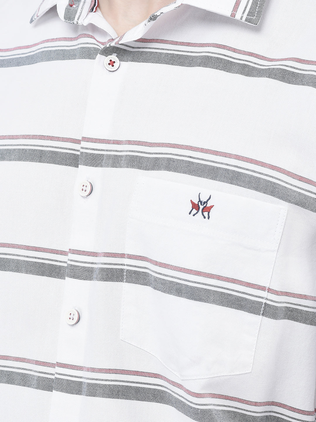  White Horizontal Stripe Shirt