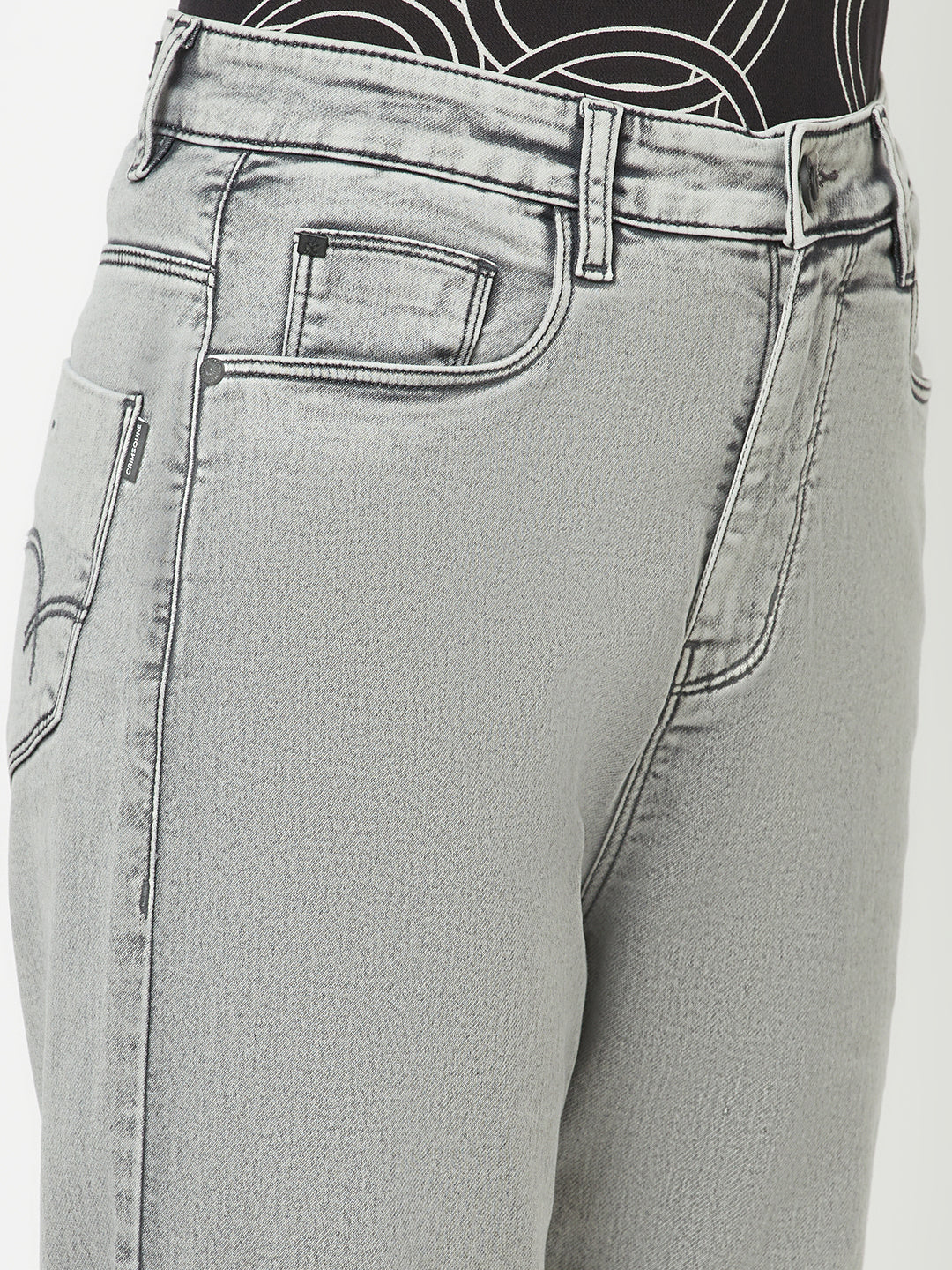 Crimsoune Club Grey Defined-Fit Denim  