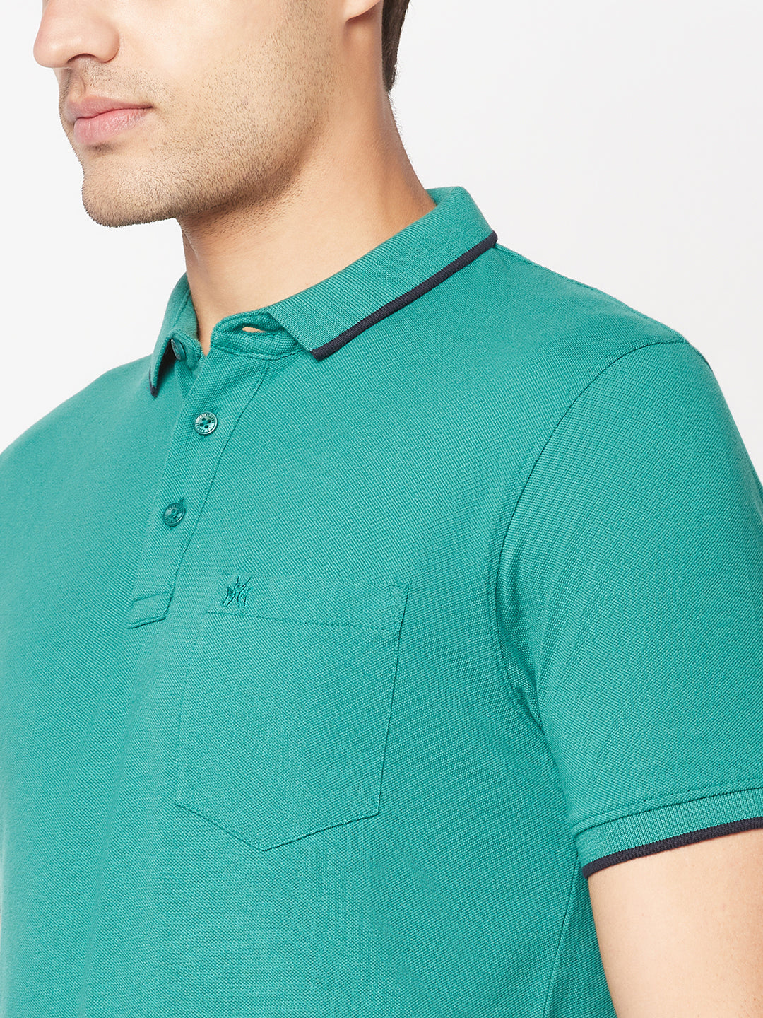  Emerald Green Minimal Polo T-Shirt