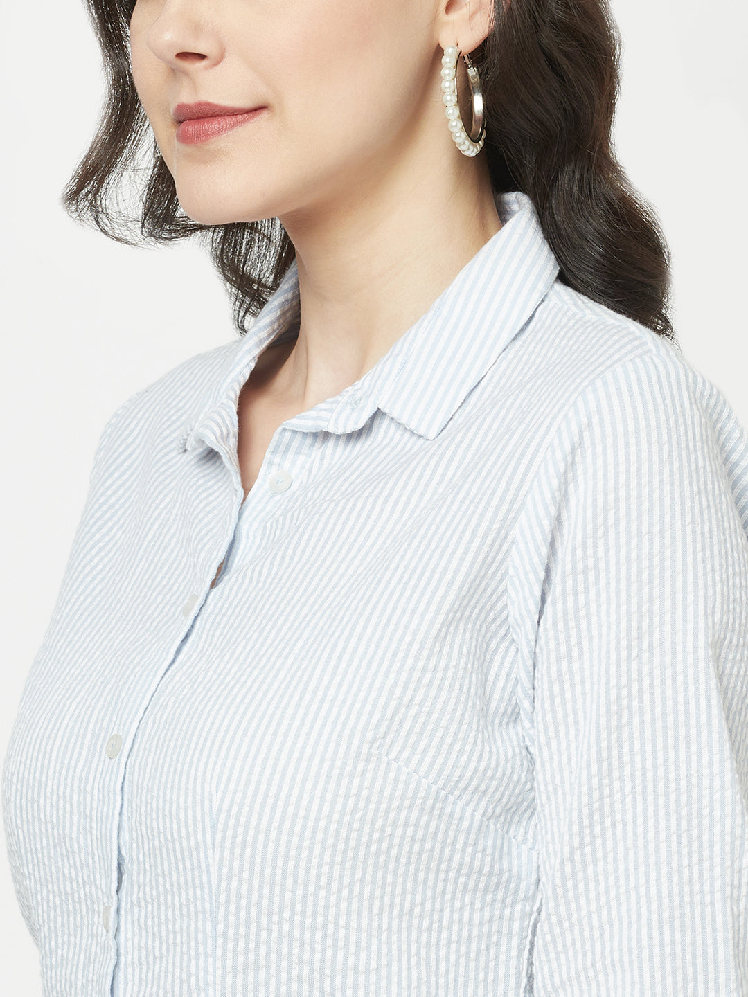  Blue Pin-Stripe Shirt