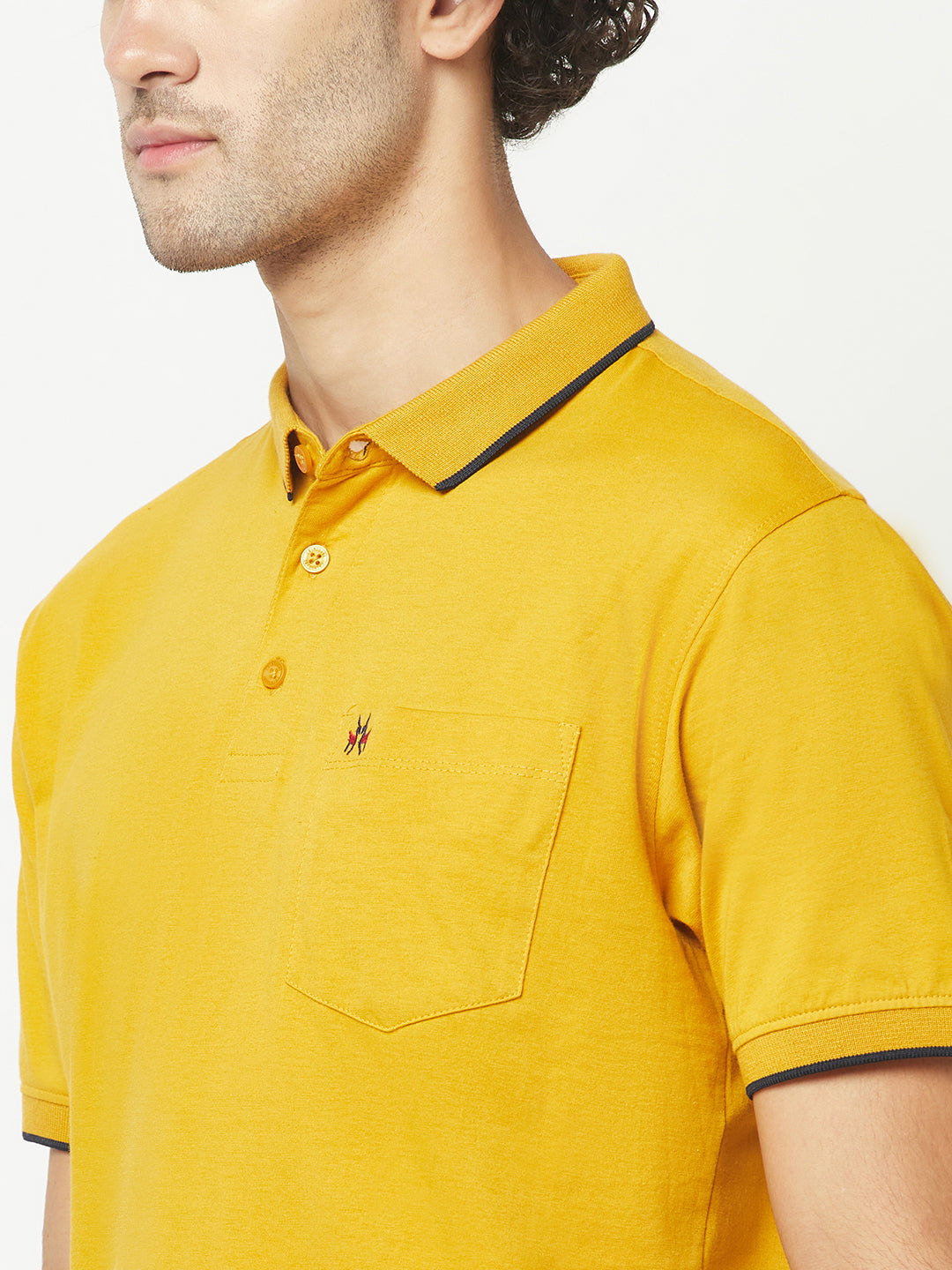  Plain Mustard Polo T-Shirt