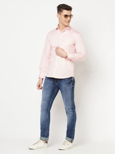 Pink Printed Shirt - Men Shirts