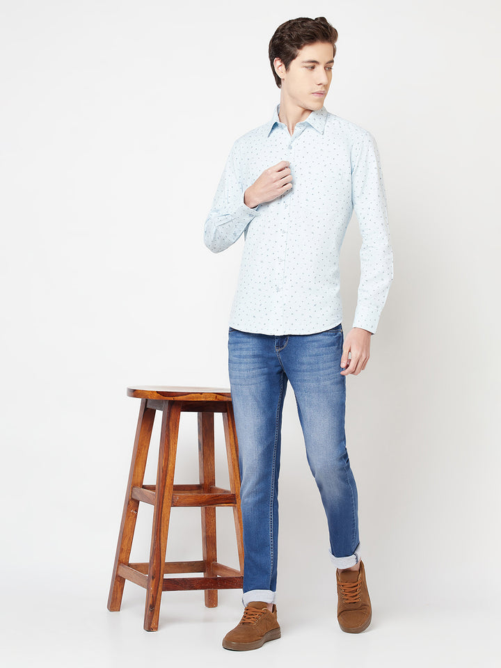 Blue Light Fade Jeans - Men Jeans