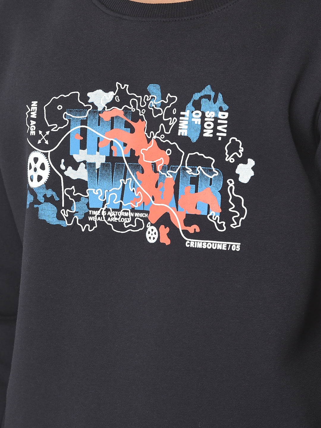  Navy  Graphic Sweatshirt