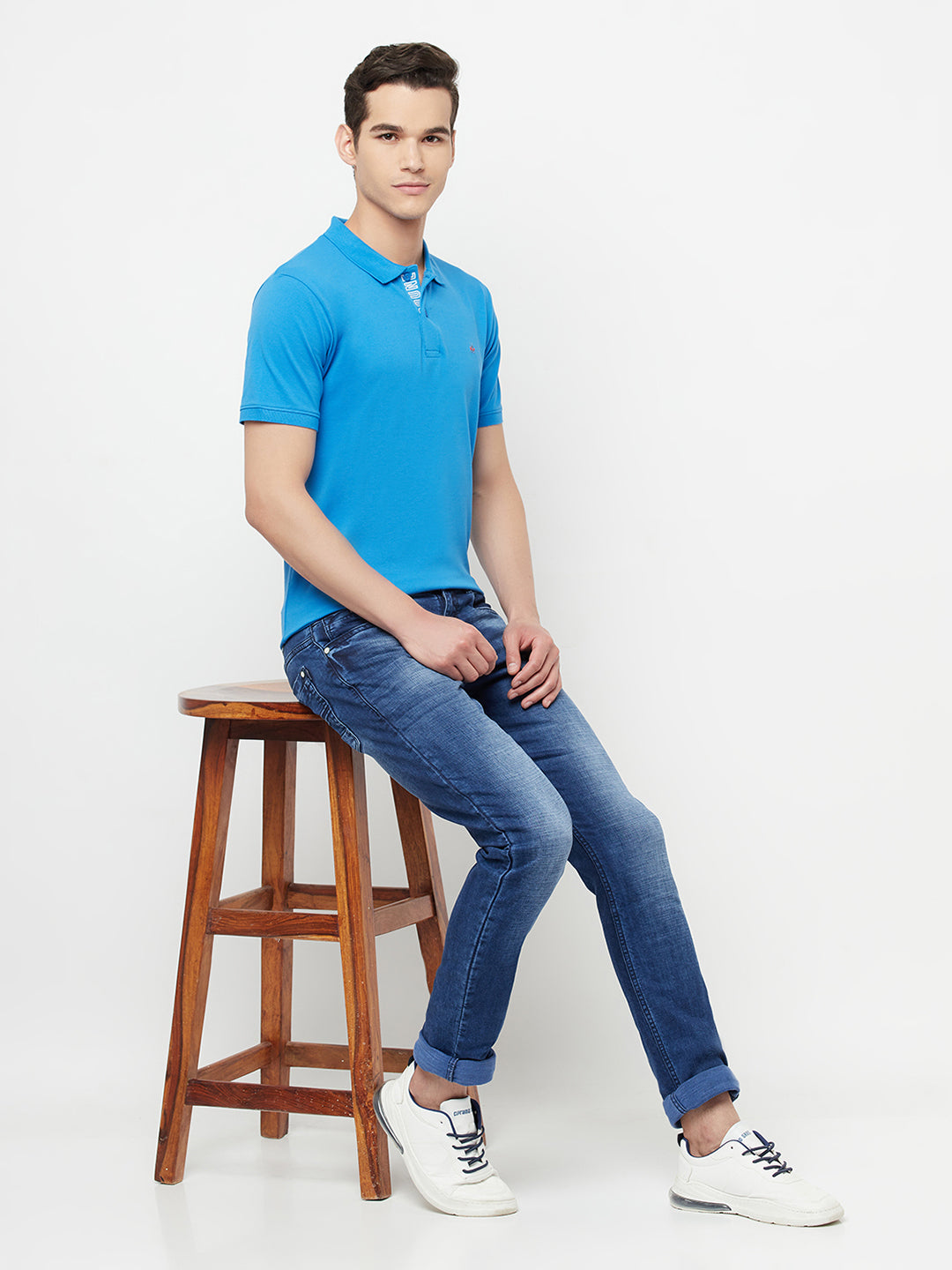 Blue Polo T-Shirt - Men T-Shirts