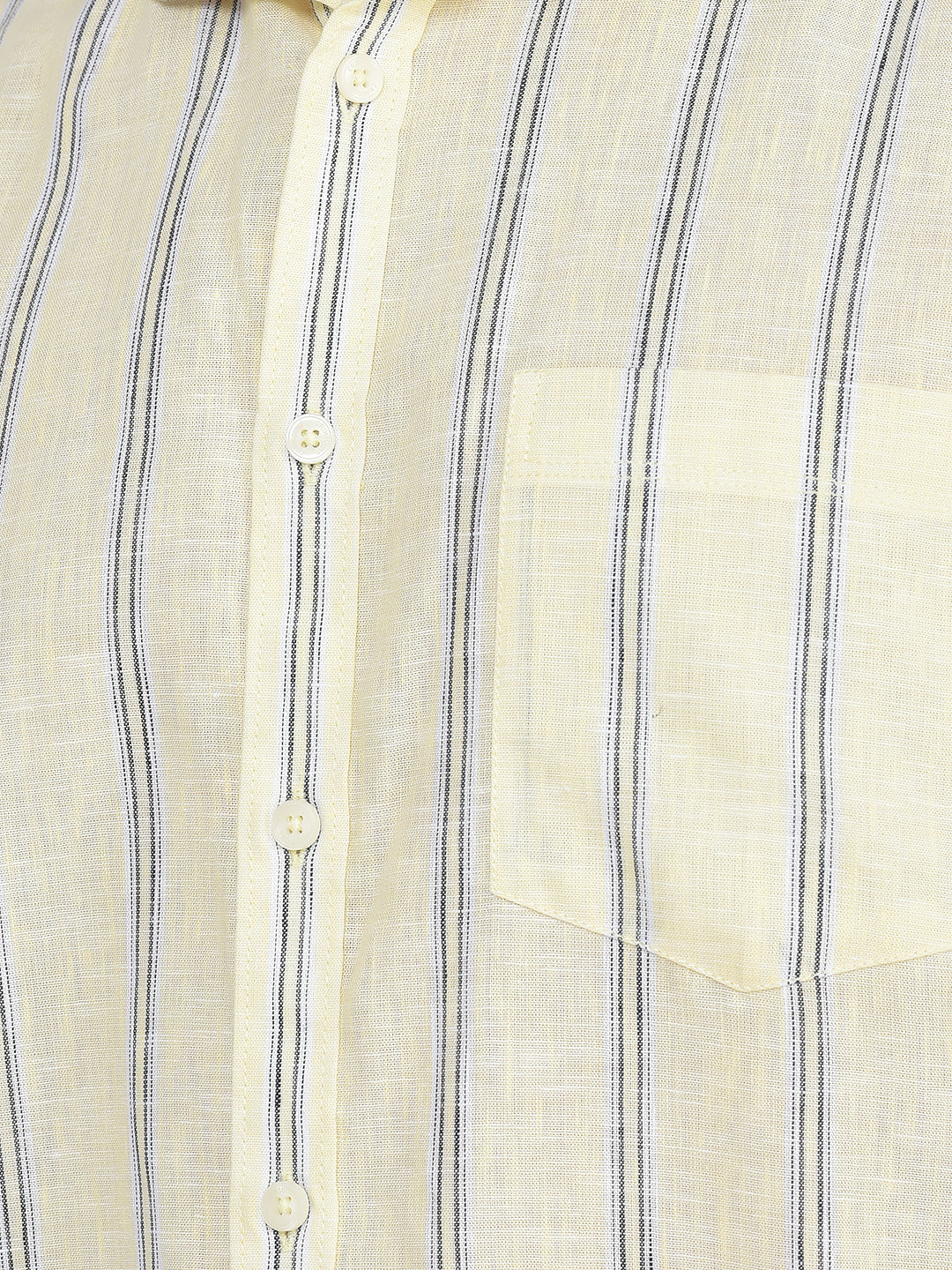 Lemon Yellow Striped Shirt