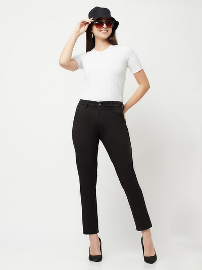 Black Trousers-Women Trousers-Crimsoune Club