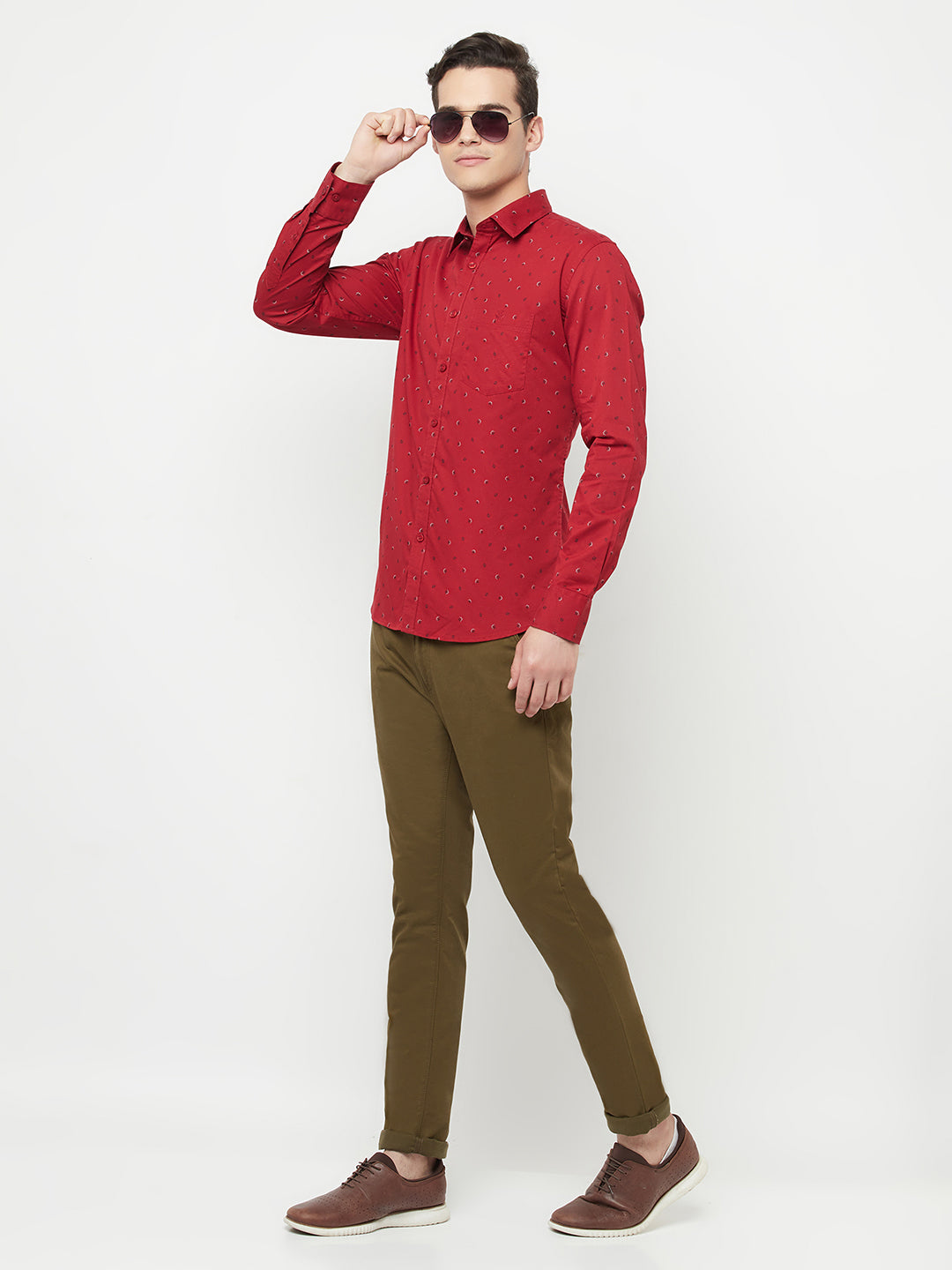 Brown Casual Trousers - Men Trousers