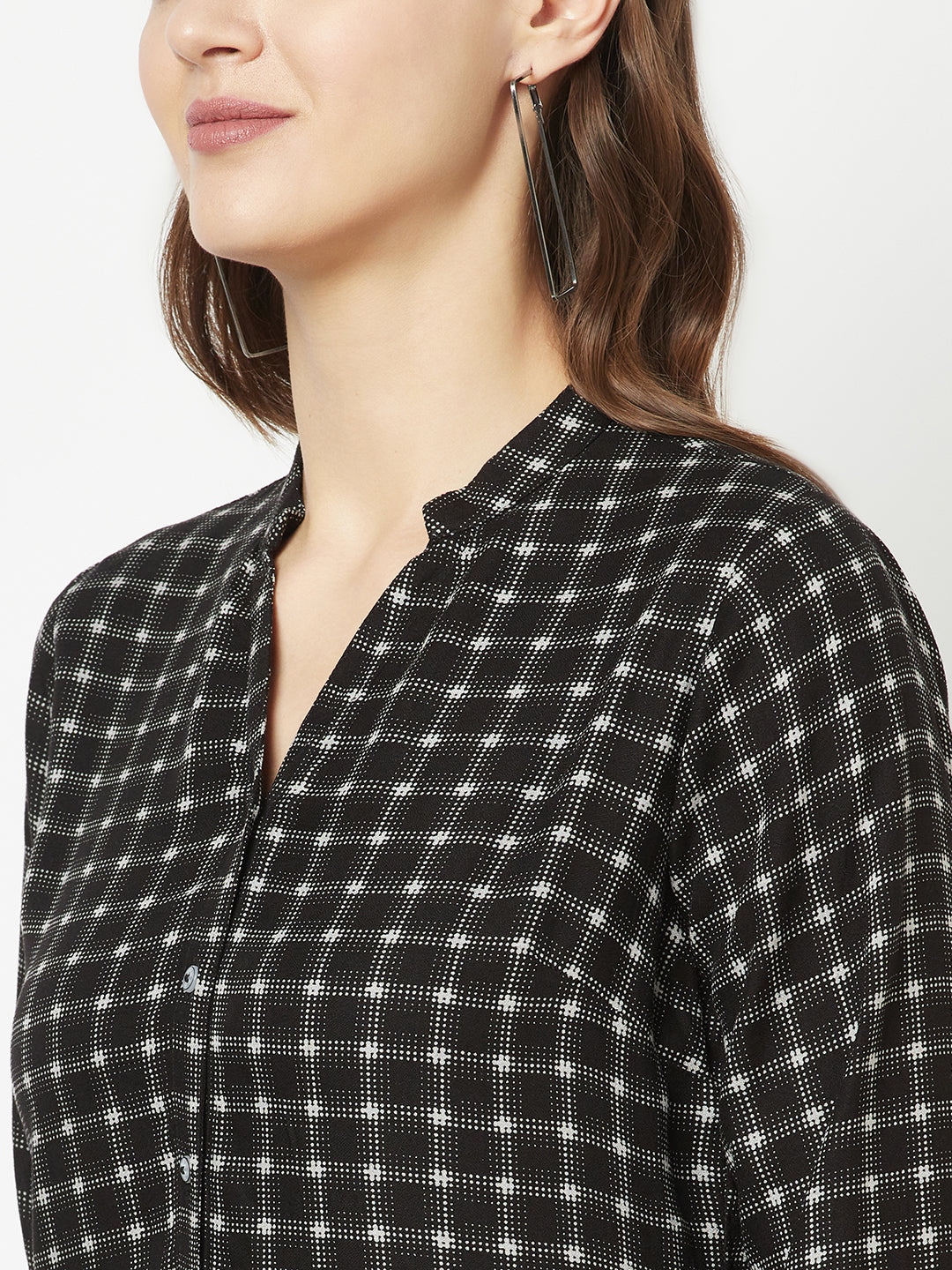  Black Dot-Checked Shirt 