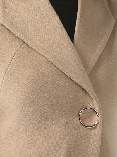  Biege A-Line Overcoat