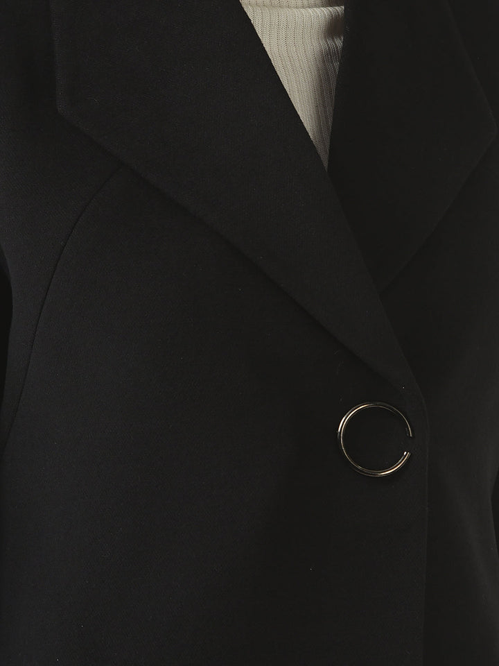 Black A-Line Overcoat