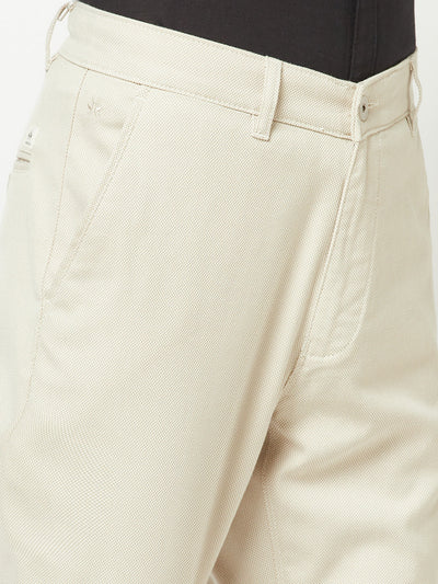 Formal Cream Chino Trousers