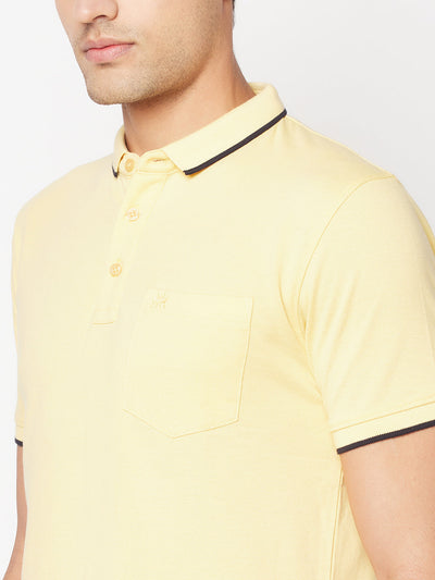  Custard Minimal Polo T-Shirt