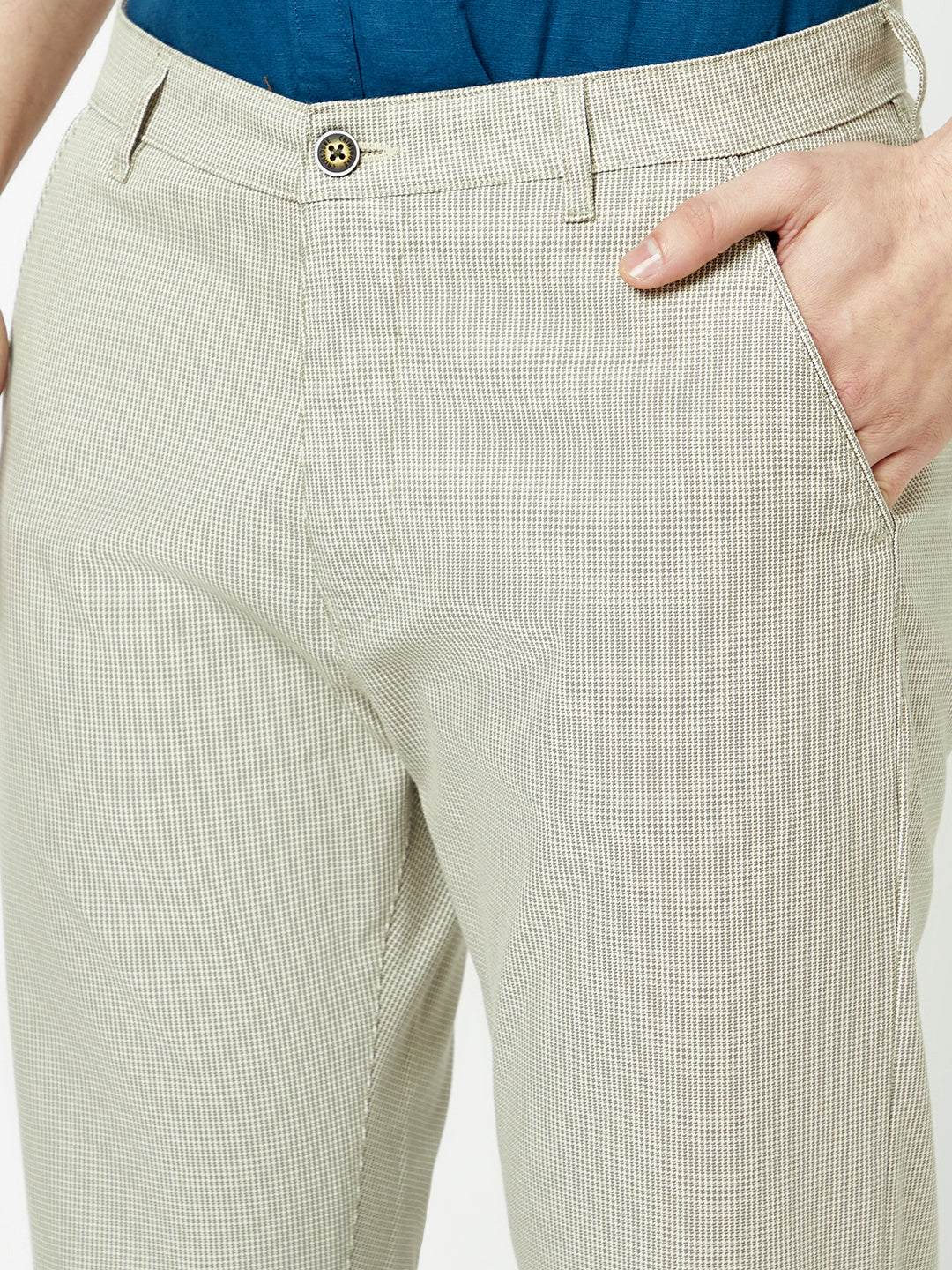  Grey Mini Checks Trousers