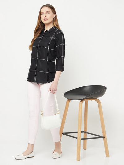 Black Checked Shirt - Women Shirts