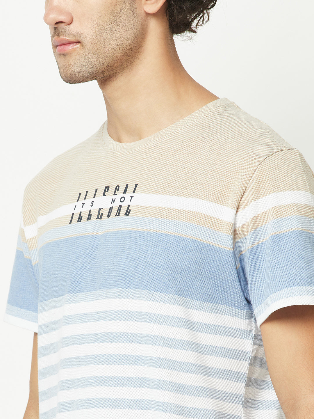  Legal Striped Casual T-Shirt