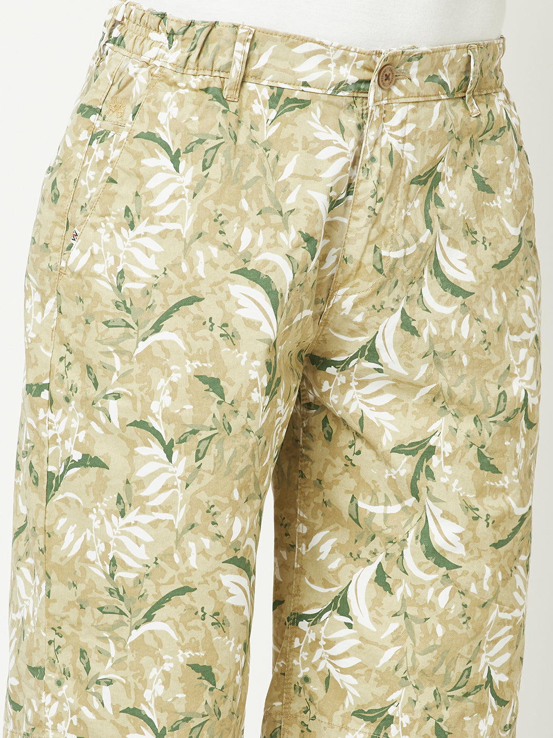  Fawn Green Floral Shorts 