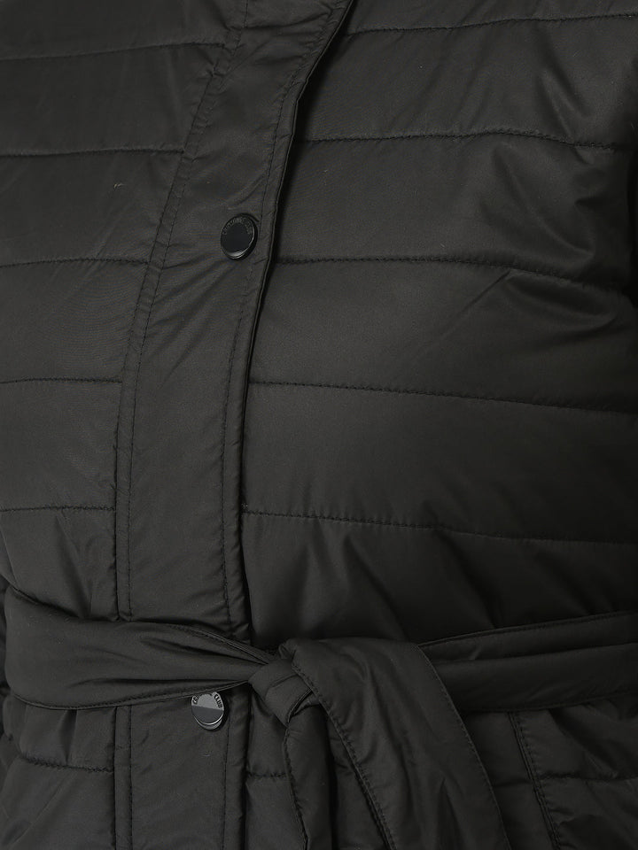  Brown Longline Tie-Up Jacket 