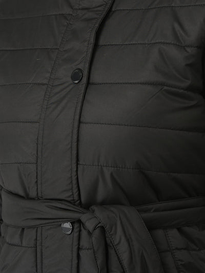  Brown Longline Tie-Up Jacket 