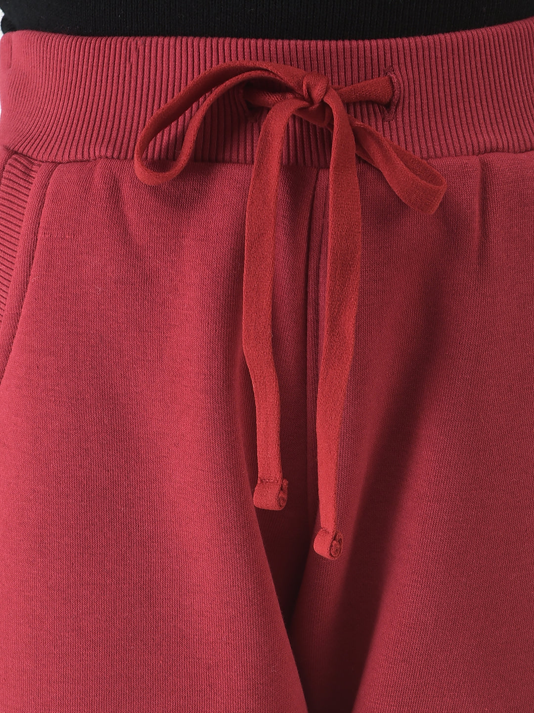 Red Joggers with Draw-cord Detailing 