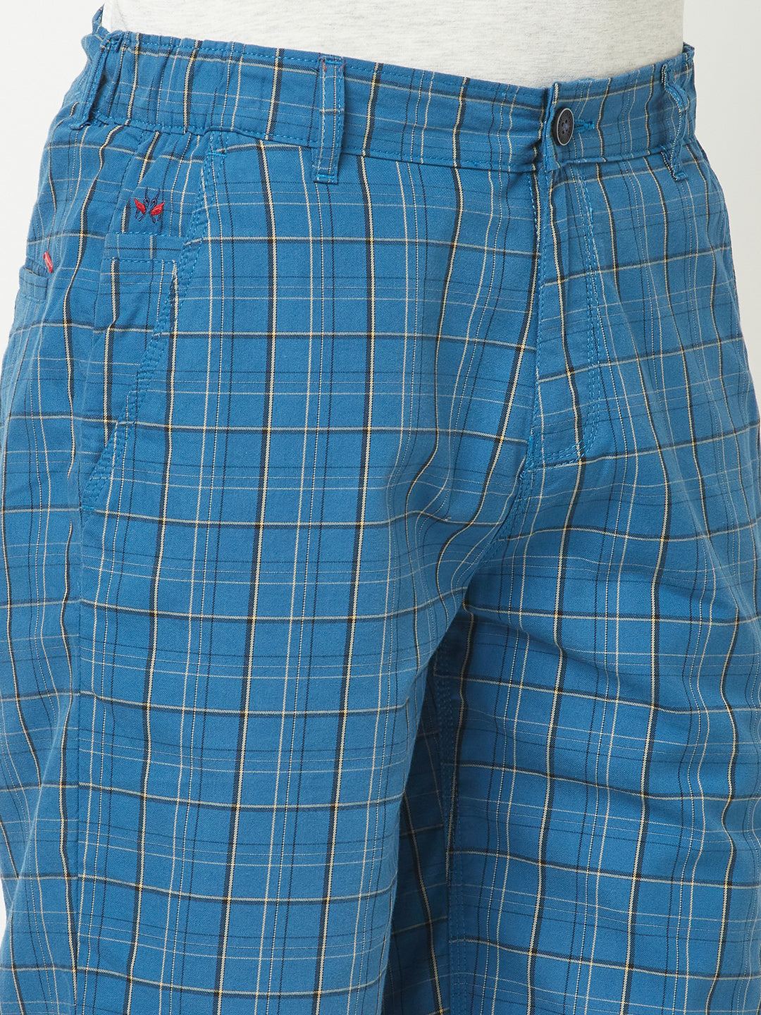  Blue Plaid Shorts 