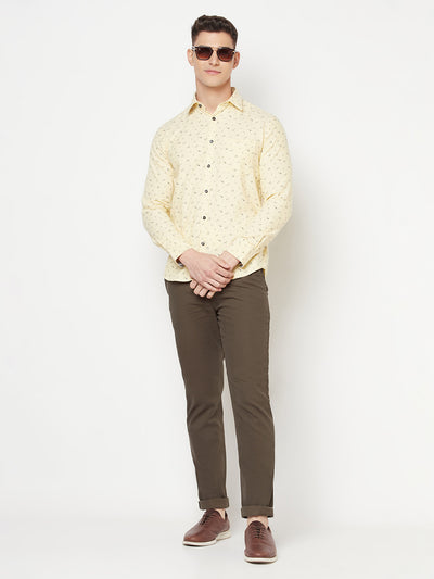 Yellow Floral Shirt - Men Shirts