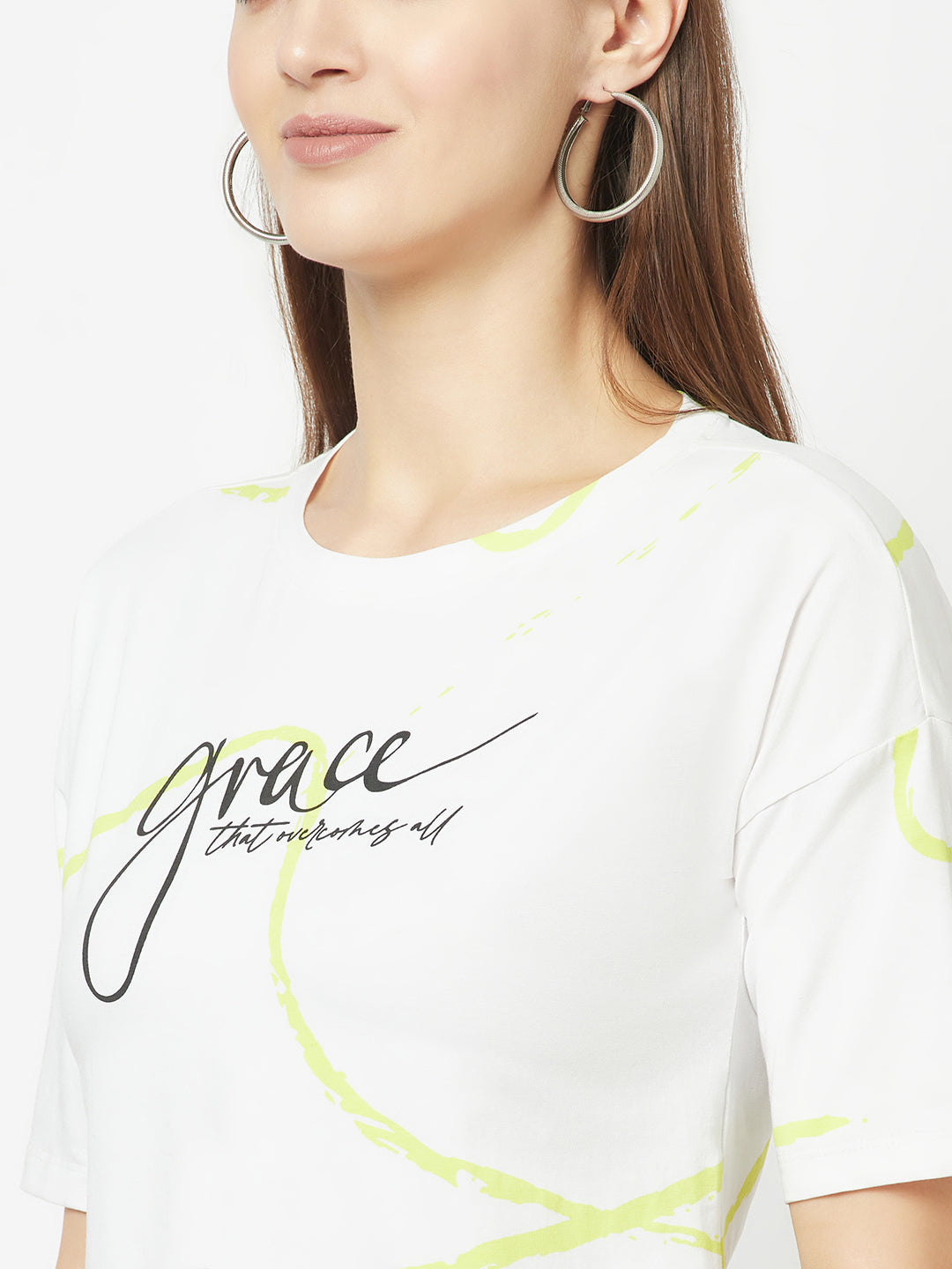  White Grace Cropped T-Shirt