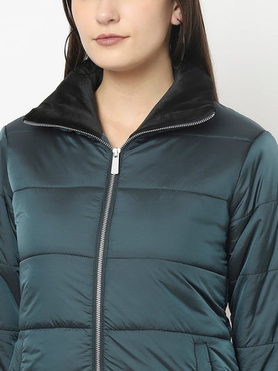 Emerald Green Puffer Jacket 