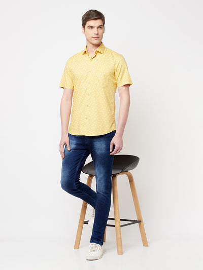 Yellow Floral Shirt - Men Shirts