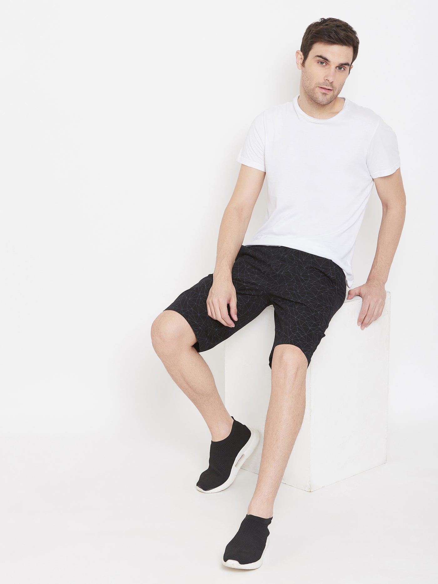 Black Printed shorts - Men Shorts