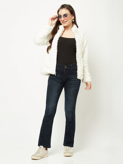   White Faux Fur Jacket