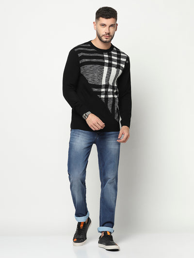 Abstract Print Sweater-Men Sweaters-Crimsoune Club