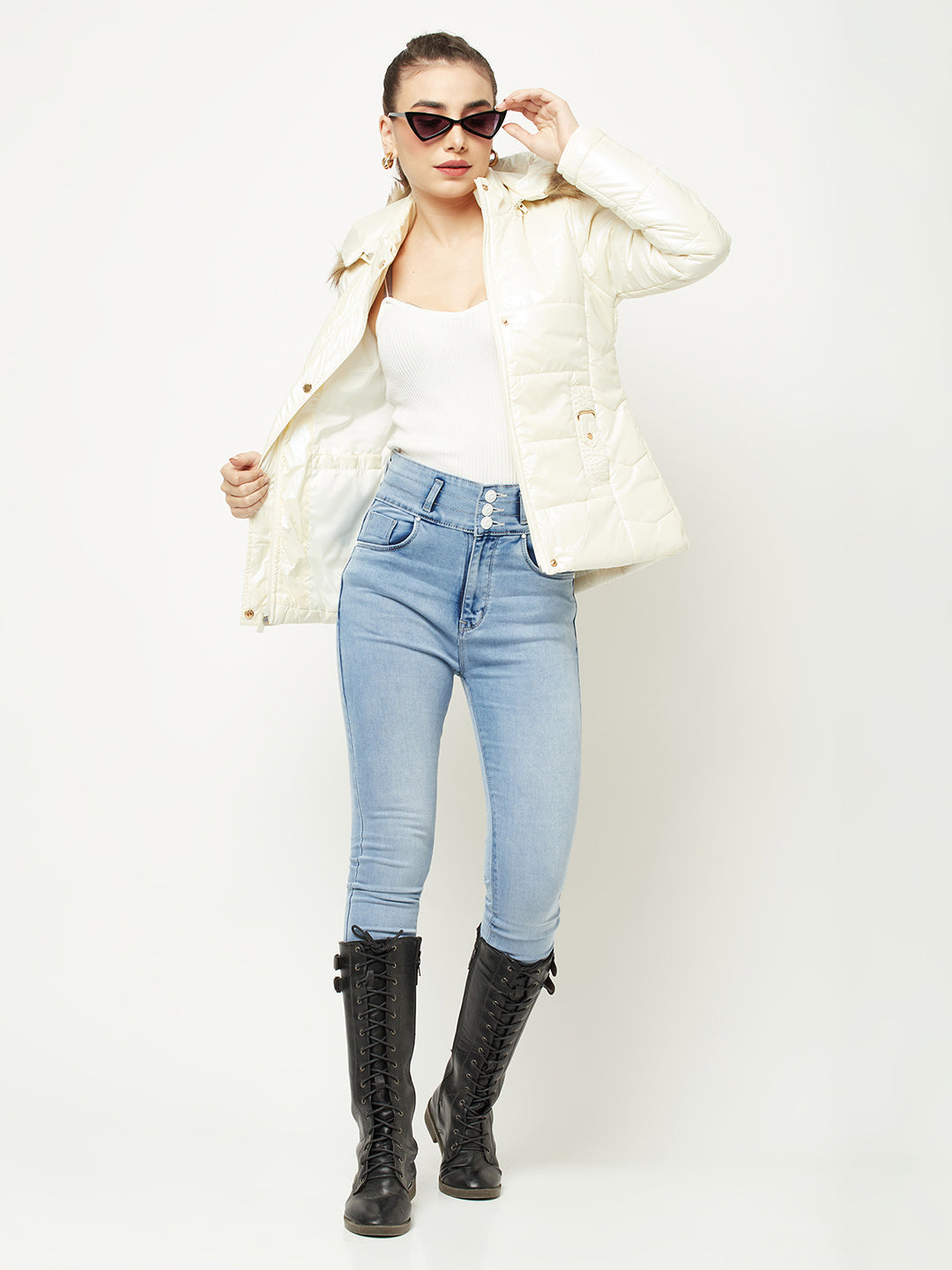   Cream Padded Jacket