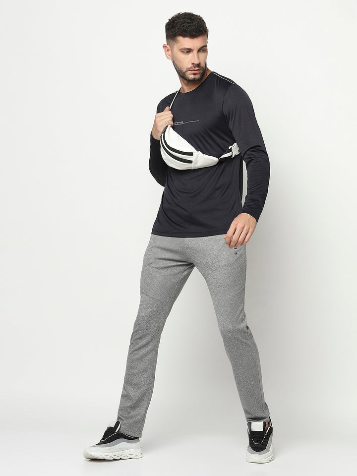 Grey Track Pants-Men Track Pants-Crimsoune Club