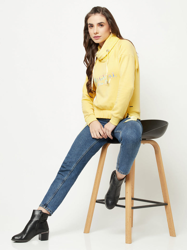  Yellow Typographic Sweatshirt 