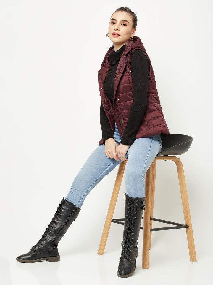   Maroon Padded Jacket