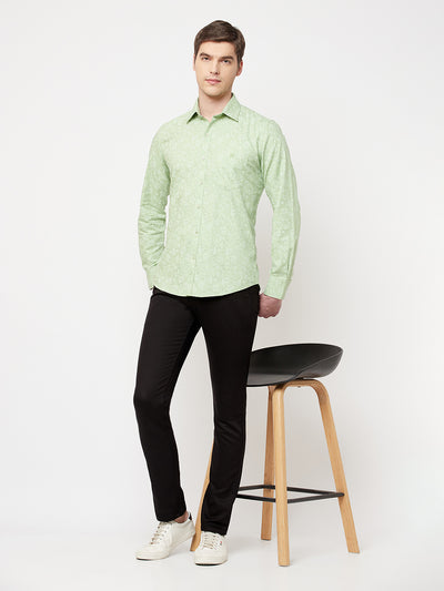 Green Printed Casual Shirt - Men Shirts