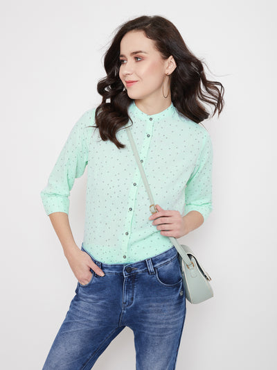 Printed Slim Fit Casual Shirt - Women Shirts