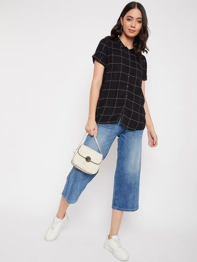 Black and White Checked Shirt - Women Shirts