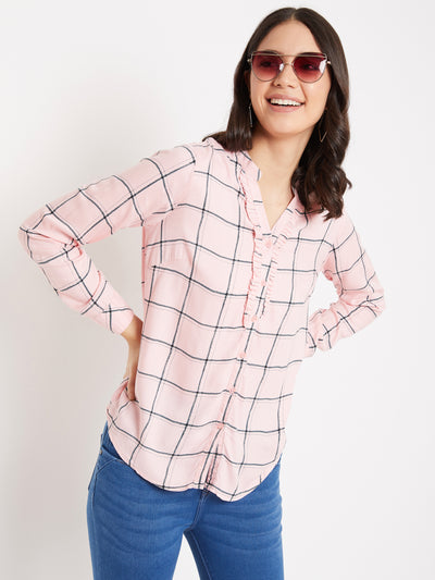 Checked Full Sleeves Casual Shirt - Women Shirts