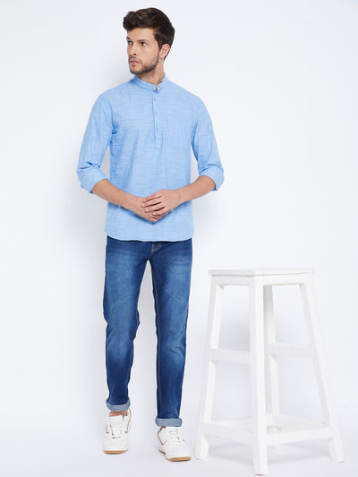 Blue Kurta - Men Kurtas