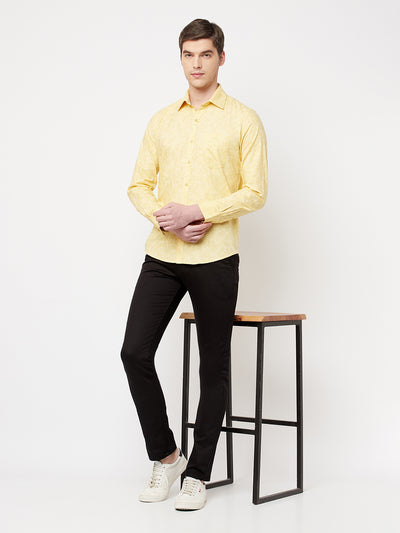 Yellow Floral Shirt - Men Shirts