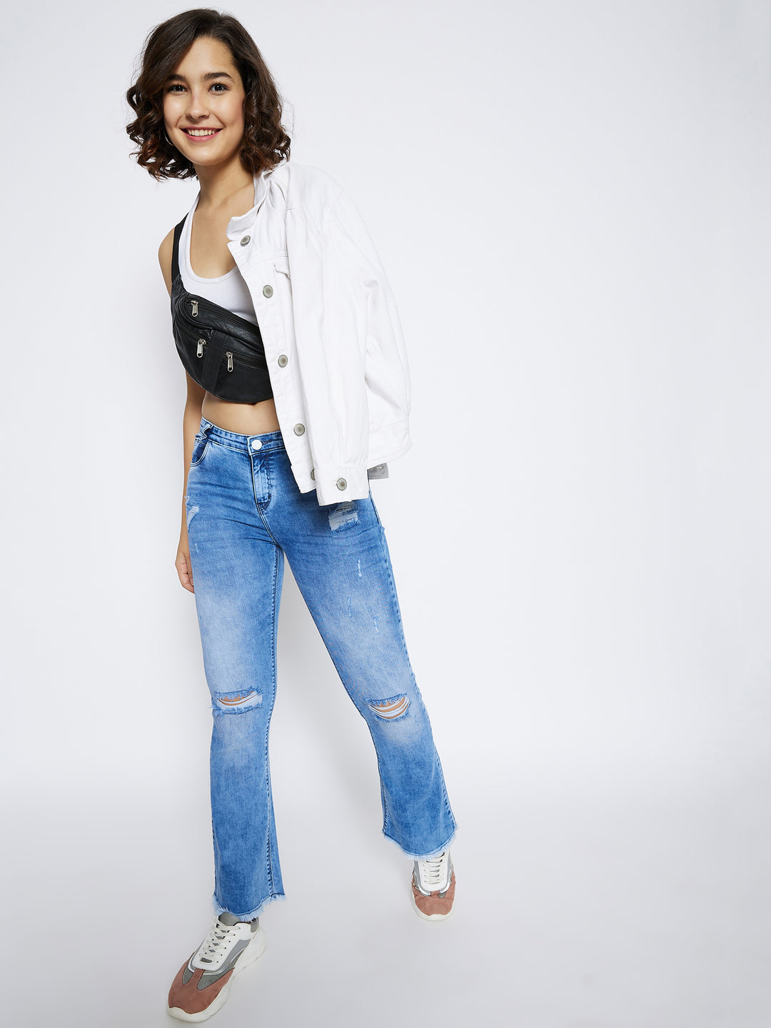 Blue Bootcut Jeans - Women Jeans